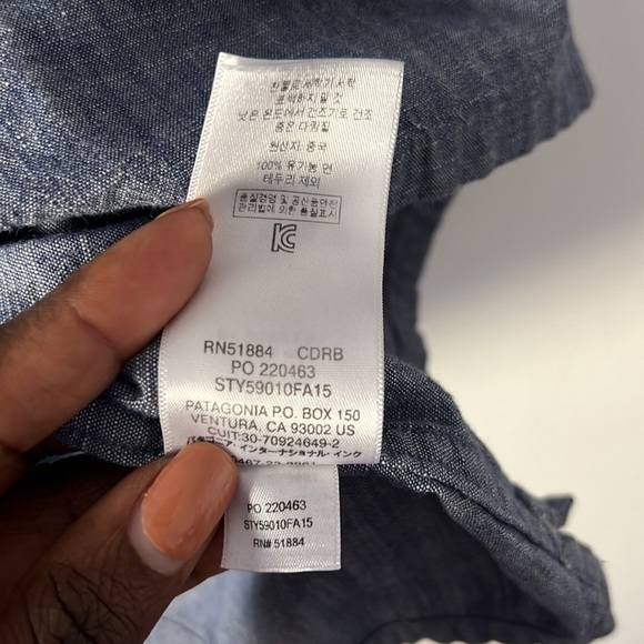 Patagonia Women’s Denim Midi Length Longsleeve Shirt Dress Size 4 Blue - Picture 7 of 8